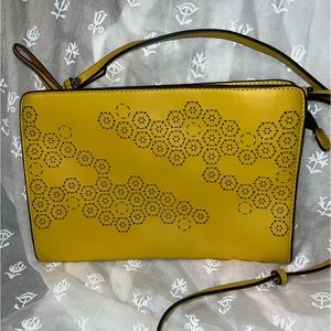 Zara  Basic Collection Lemon Yellow Clutch Crossbody with removable strap